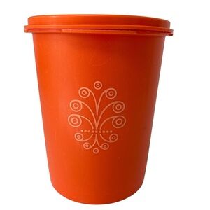 Vintage Tupperware Otta Sight Orange Canister Servalier 811-6 812.56